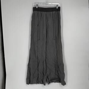 XCVI pants womens xs linen gray wide leg boho bohemian loose baggy festival